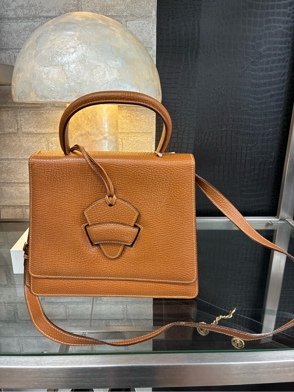 Loewe Cognac Brown Leather Top-Handle Satchel